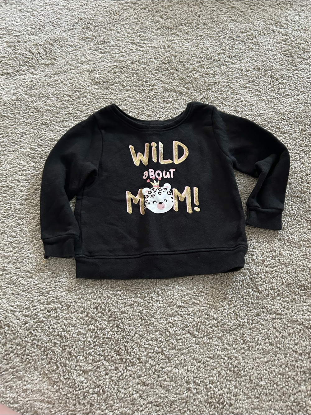 Garanimals 18 Month Black "Wild About Mom" Sweatshirt